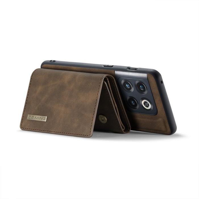 DG.MING - DG.MING OnePlus 10 Pro 5G Konstläder Plånboksfodral Magnetisk Brun