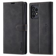 FORWENW - FORWENW Samsung Galaxy A33 5G F1 Series Flip Konstl&auml;der Pl&aring;nboksfodral - Svart
