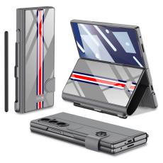 GKK - GKK Samsung Galaxy Z Fold7 Fodral - H&aring;rd PC + PU - Gr&aring;+R&auml;nder