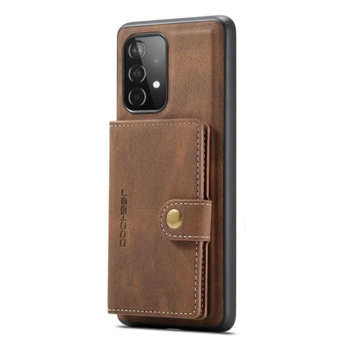 JEEHOOD - JEEHOOD Mobilskal till Samsung Galaxy A53 5G 2-i-1 Plånboksfodral Brun