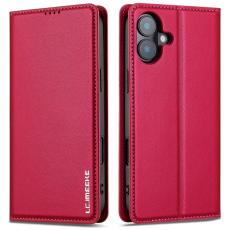 LC.imeeke - LC.IMEEKE L1 Series iPhone 17 Pl&aring;nboksfodral Konstl&auml;der - R&ouml;d
