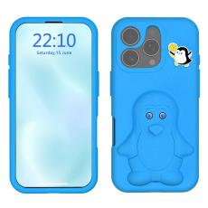 OEM - D.G Ming Mobilskal till iPhone 16 Pro Penguin Design - St&ouml;d Shockproof EVA - Bl&aring;