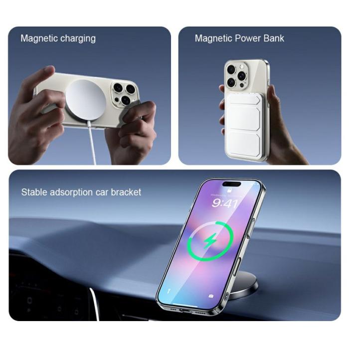 XUNDD - XUNDD XDD-0010 Mobilskal till iPhone 16 Pro MagSafe Ultra-Tunn Klar Svart