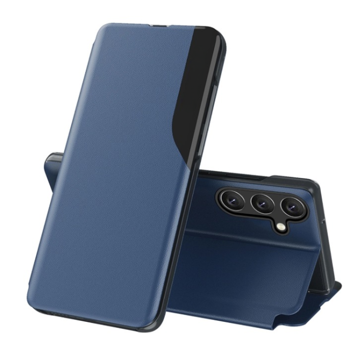 OEM - Galaxy A56 Fodral Eco Läder View Elegant Flap - Blå