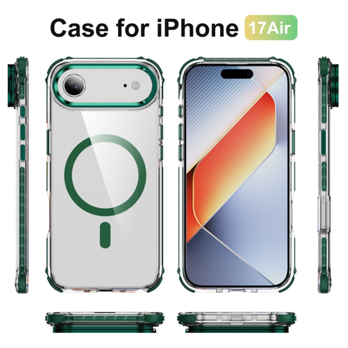 A-One Brand - iPhone 17 Air Mobilskal MagSafe Kickstand - Grön