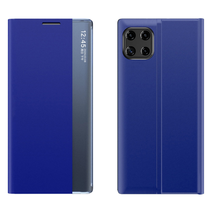 OEM - Galaxy A22 5G Mobilfodral Sleep Smart Window - Blå