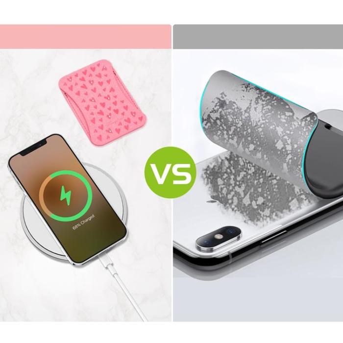 UTGATT1 - Kingxbar Magnetic MagSafe Korthållare - Rosa