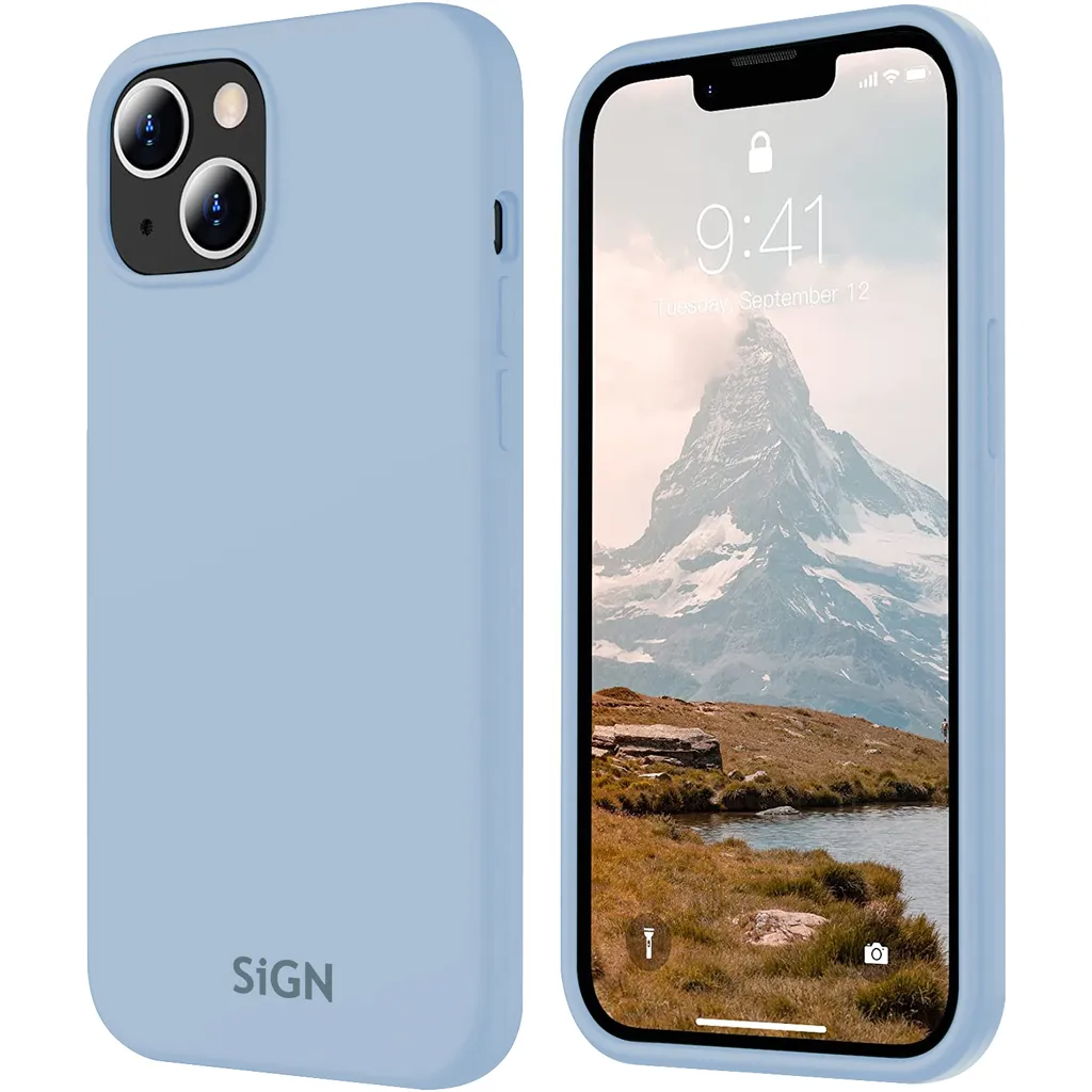 SiGN iPhone 15 Mobilskal Liquid Silikon - Ljusblå | 2353 | AlltMobil