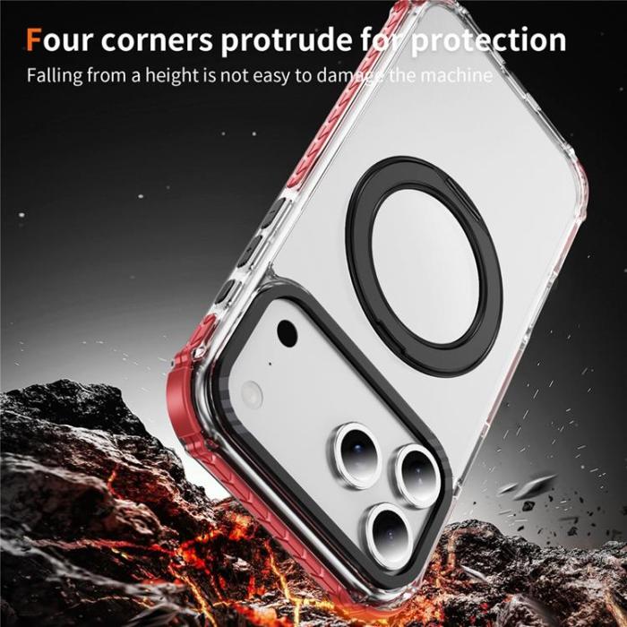 A-One Brand - iPhone 17 Pro Mobilskal MagSafe Anti Drop - Röd / Svart