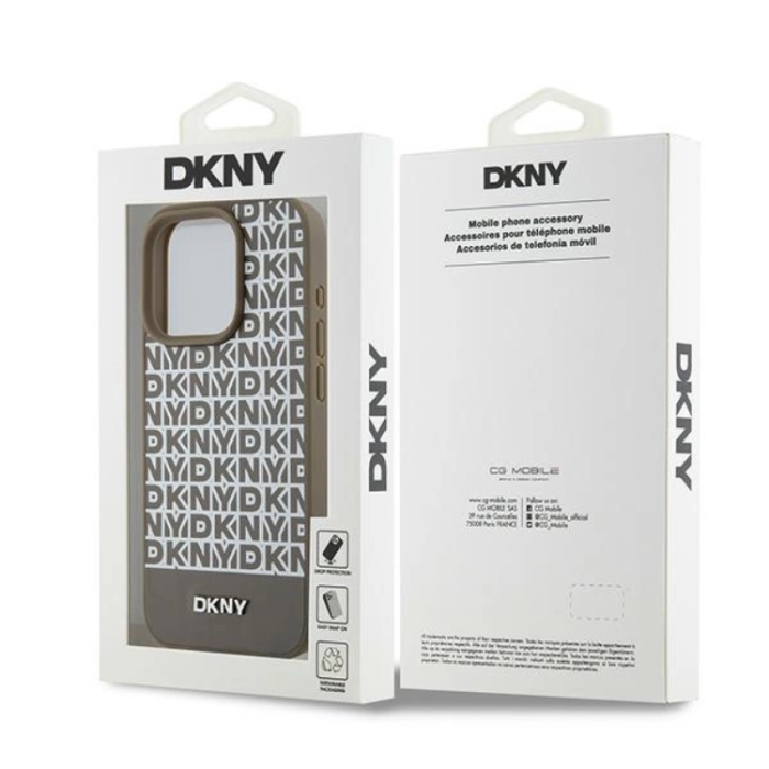 DKNY - DKNY iPhone 15 Pro Mobilskal Magsafe Läder Printed Pattern