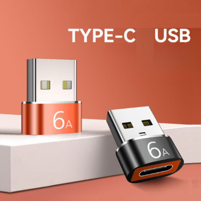 A-One Brand - USB-A Hane till Typ-C Hona Adapter - Silver