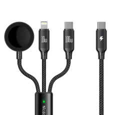 MCDODO - MCDODO 3in1 USB-C/USB-C/Lightning Kabel 1.2M Trådlös Laddare