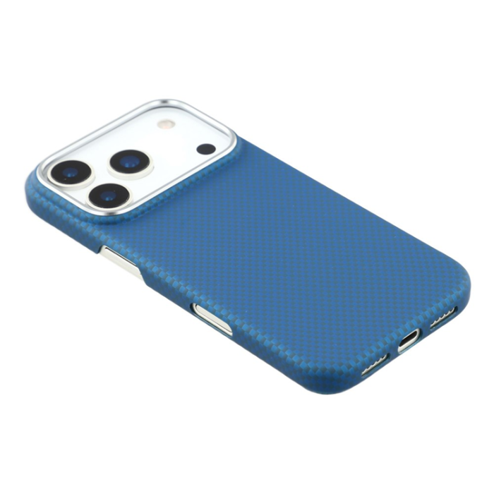 A-One Brand - iPhone 17 Pro Max Mobilskal MagSafe Carbon Fiber - Blå/Grön