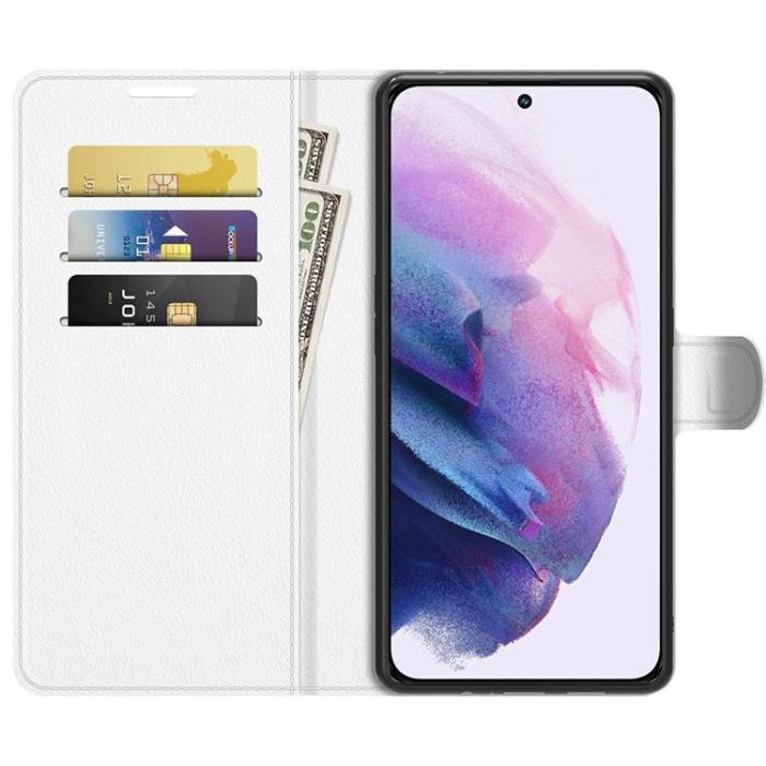 OEM - Litchi Magnetic Fodral Galaxy S22 Plus 5G - Vit