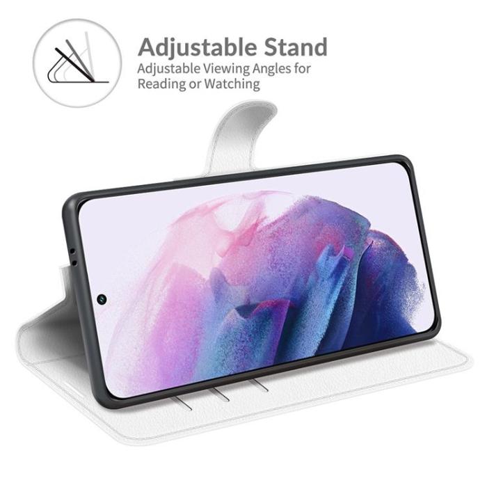 OEM - Litchi Magnetic Fodral Galaxy S22 Plus 5G - Vit
