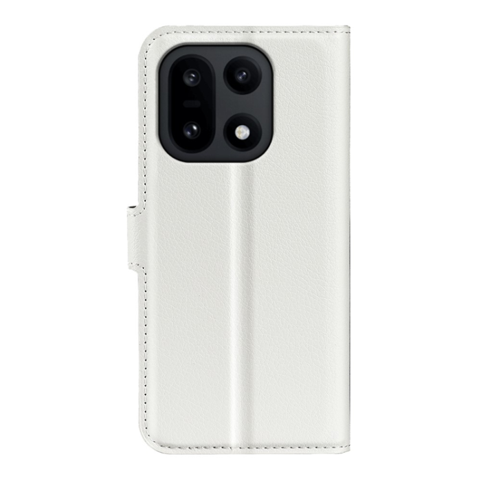 Amorus - AMORUS OnePlus 15 Plånboksfodral Litchi Shockproof - Vit