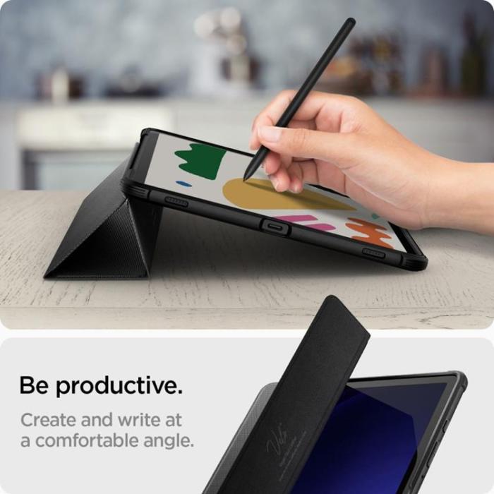 Spigen - Spigen Galaxy Tab S9 FE Plus Fodral Rugged Armor Pro - Svart