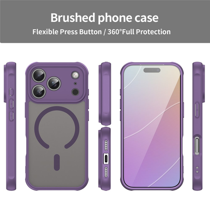 A-One Brand - iPhone 17 Pro Mobilskal MagSafe Anti Drop - Lila