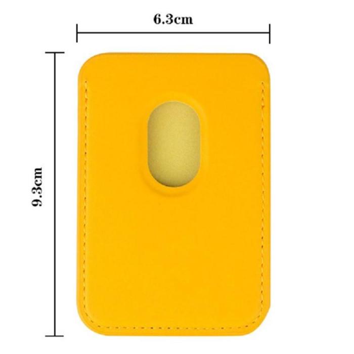 OEM - AirTag Magsafe Korthållare MRC054 Läder Magnetic - Gul
