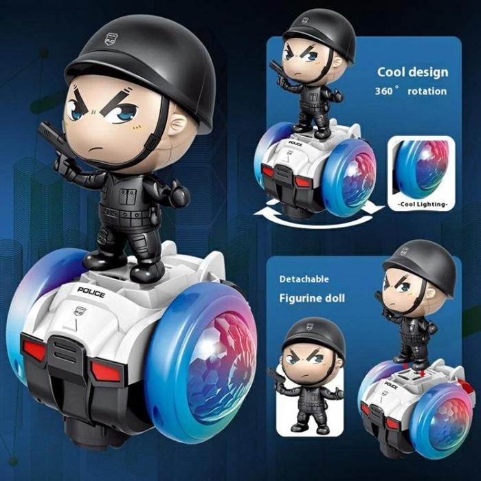 OEM - Avtagbar Polisfigur Balansbilleksak med Musik Ljus för Barn (Ålder 3+)