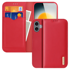 Dux Ducis - Dux Ducis iPhone 17 Plånboksfodral Äkta Läder Hivo - Röd