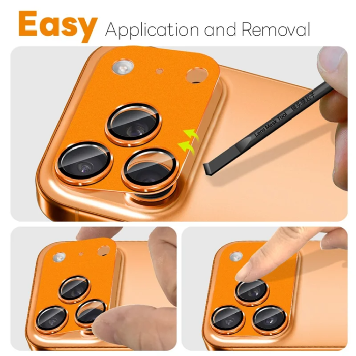 NORTHJO - NORTHJO iPhone 17 Pro Max Kameralinsskydd Härdat Glas - Orange
