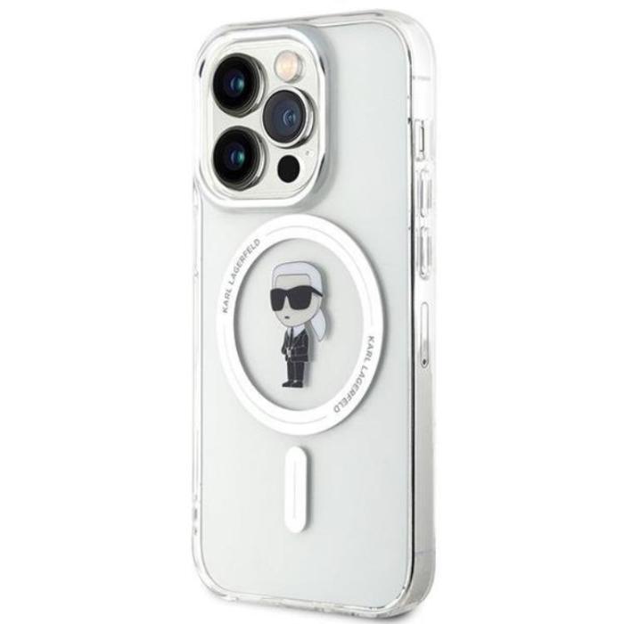 KARL LAGERFELD - Karl Lagerfeld iPhone 15 Pro Mobilskal Magsafe IML Ikonik - Clear