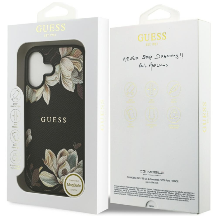 Guess - Guess iPhone 17 Mobilskal Magsafe Classic Logo - Svart