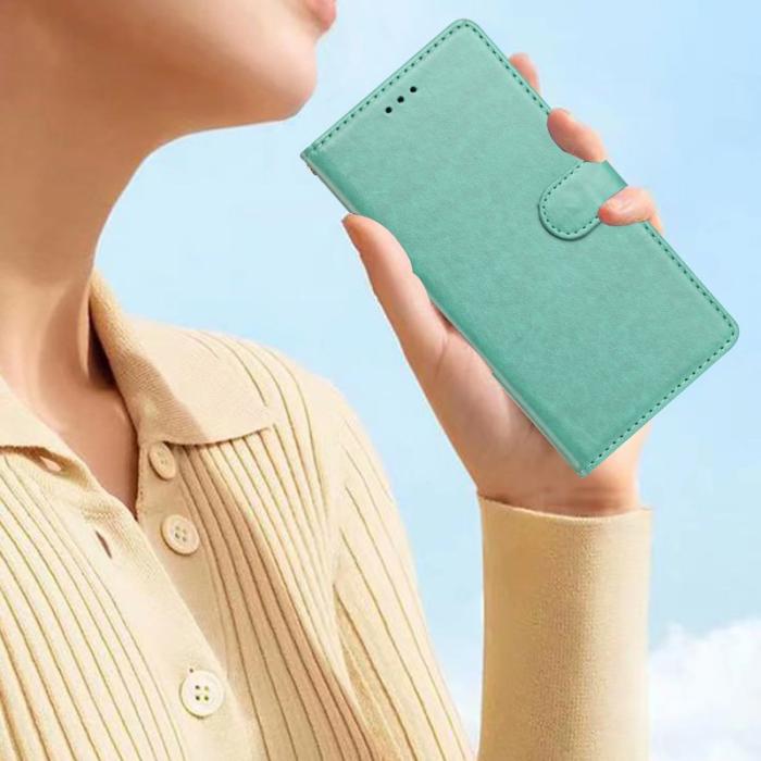 OEM - Samsung Galaxy S26 Plus Plånboksfodral Konstläder Ställfunktion - Grön