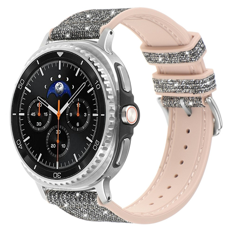 Galaxy Watch 8 (44/40 mm)/8 Classic (46mm) Armband Glitter Decor (Svartsilver) | 2353 | AlltMobil