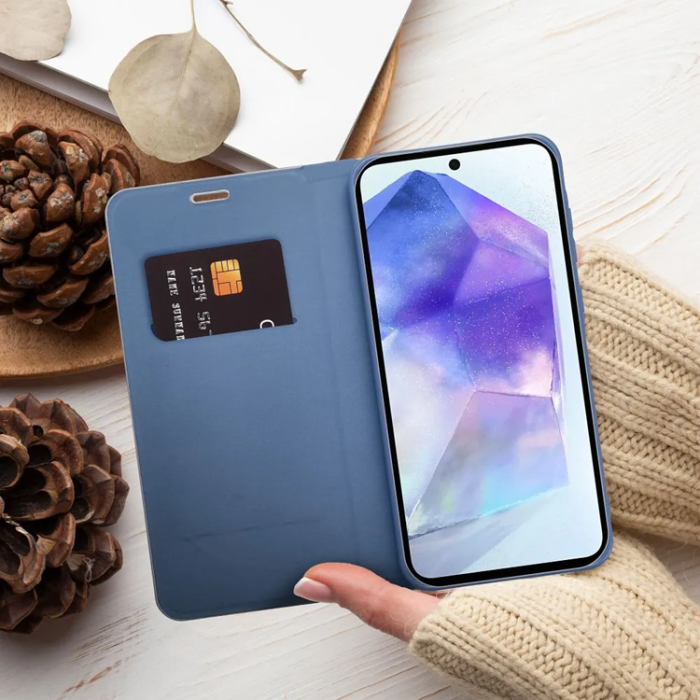 OEM - Xiaomi Redmi Note 14 5G Plånboksfodral Luna Carbon - Blå