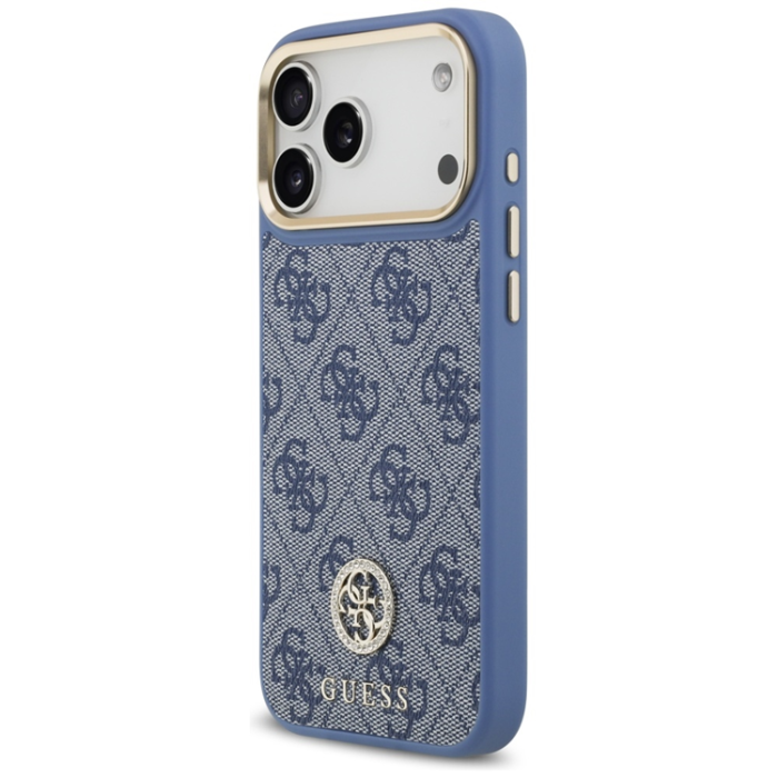 Guess - Guess iPhone 17 Pro Mobilskal Magsafe Strass Logo - Blå
