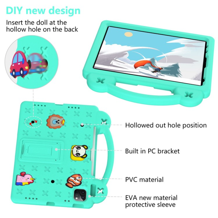 OEM - iPad Pro 11 (2018/2020/2021/2022) Skal EVA Kickstand Shockproof - Grön