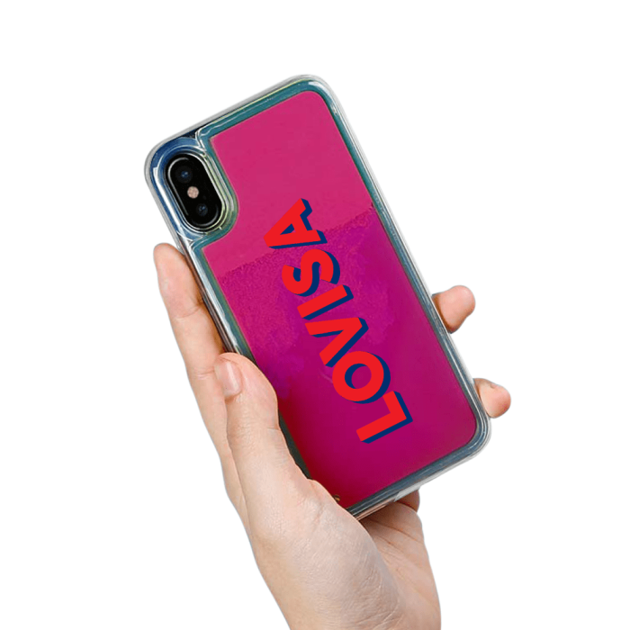 UTGATT5 - Designa Själv Neon Sand skal iPhone X - Violet