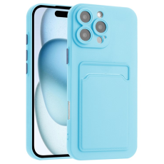 A-One Brand - iPhone 16 Pro Mobilskal Korthållare TPU - Himmelsblå