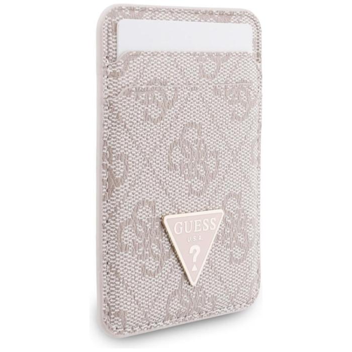 Guess - Guess MagSafe Korthållare Plånboksset med Mobilrem Triangle - Rosa