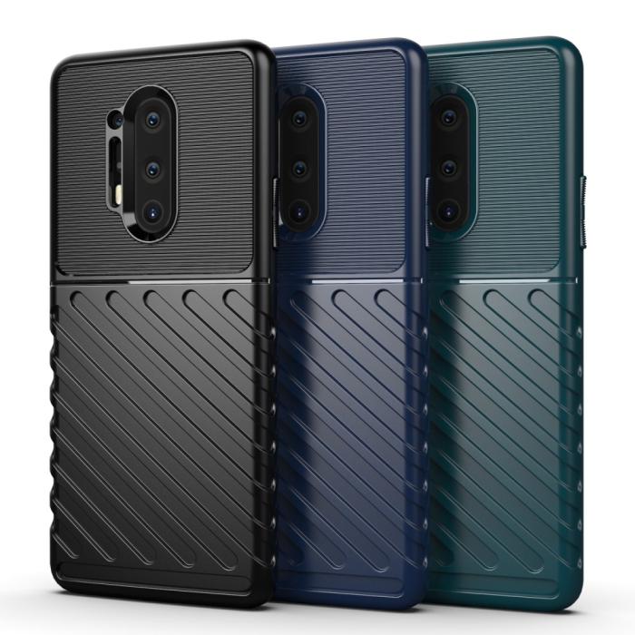 OEM - Thunder Twill Texture Skal OnePlus 8 Pro - Blå