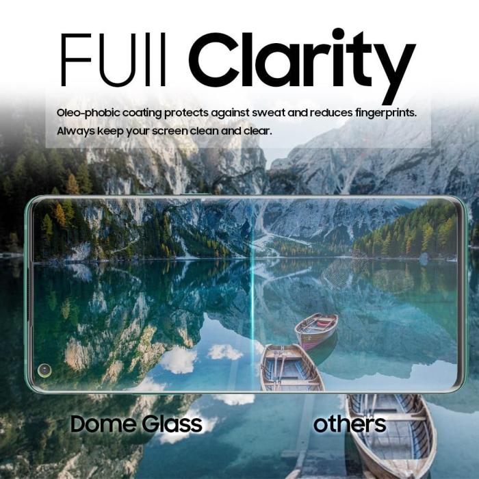 UTGATT5 - Whitestone Tempered Glass Dome Glass Oneplus 8 Pro - Clear