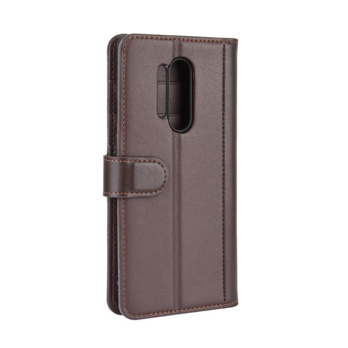 OEM - Äkta Läder Plånboksfodral OnePlus 8 Pro - Brun