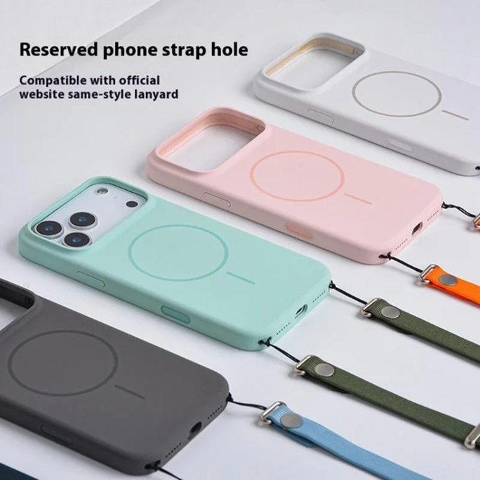 A-One Brand - iPhone 17 Pro Mobilskal Magsafe Liquid Silikon - Grön