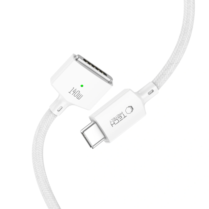 Tech-Protect - Tech-Protect Macbook-Kabel USB-C Till Magsafe 3 140w 2m Ultraboost - Vit