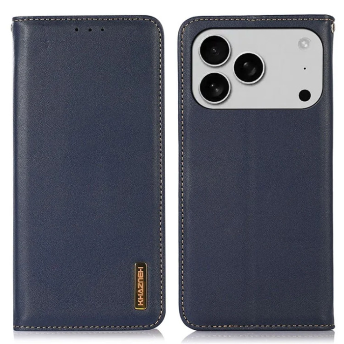 KHAZNEH - KHAZNEH iPhone 17 Pro Max Plånboksfodral Äkta Läder RFID