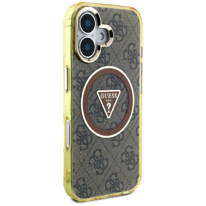 Guess - Guess iPhone 16 Mobilskal Magsafe Glitter - Brun