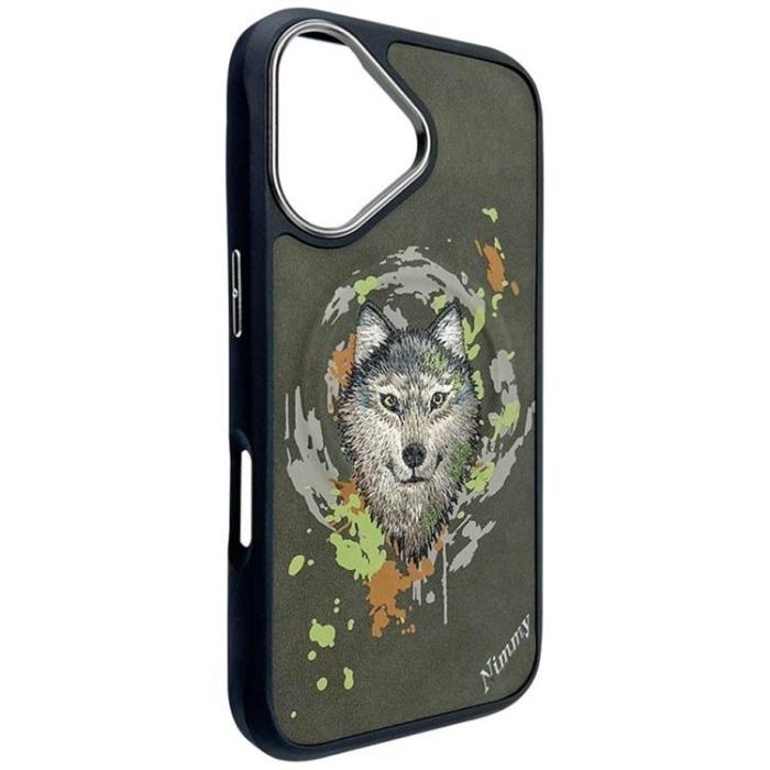 NIMMY - Nimmy iPhone 16 Mobilskal MagSafe Wolf - Mörkgrå