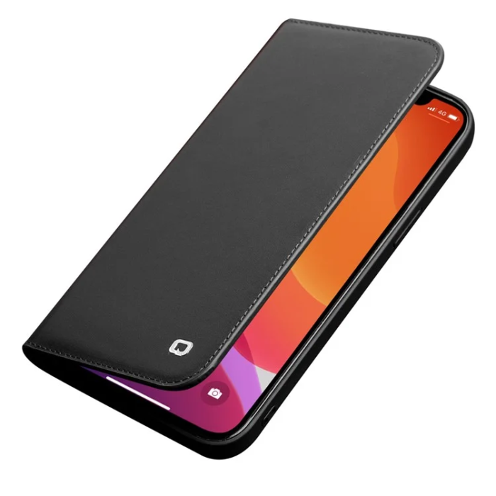 QIALINO - Qialino iPhone 12 Pro Max Plånboksfodral Äkta läder - Svart
