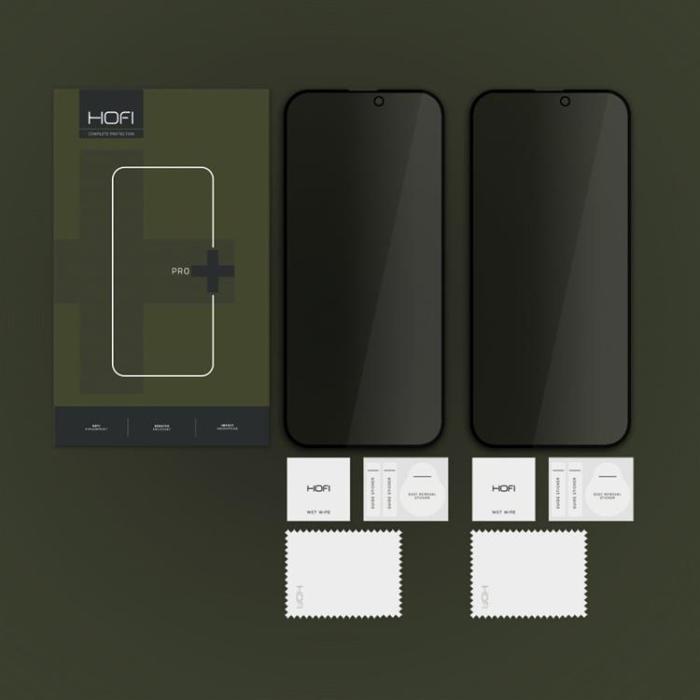 Hofi - HOFI [2-Pack] iPhone 16 Härdat Glas Skärmskydd Privacy