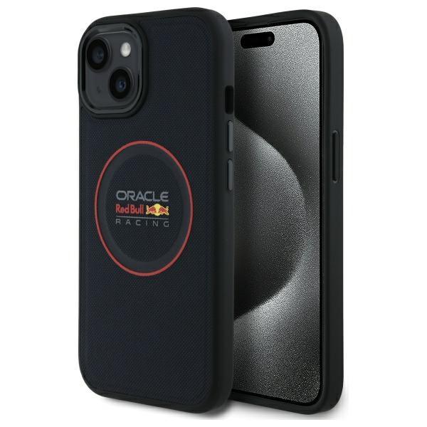 Red Bull Mobilskal till iPhone 15 MagSafe Leather Red Ring Marinblå