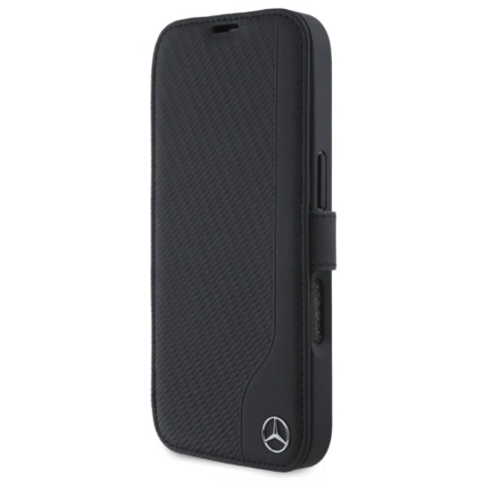 Mercedes - Mercedes iPhone 16 Plånboksfodral Läder Wood Imitation