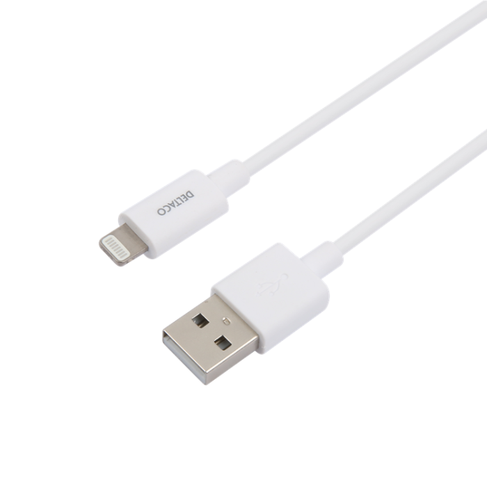 UTGATT1 - Deltaco USB-A Till Lightning Kabel 2m - Vit