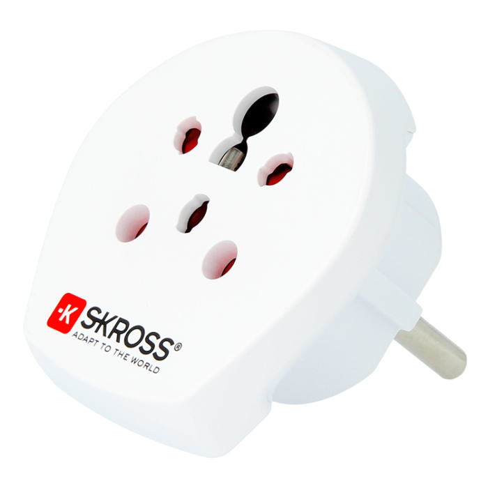 SKROSS - SKross El-Adapter Indien/DK till Eur - Vit